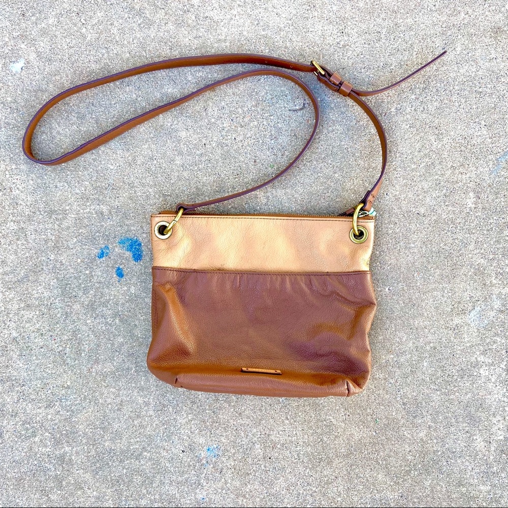 Fossil pebble leather crossbody bag